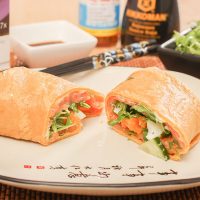 Oosterse wrap met zalm