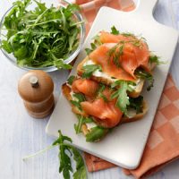 Toast met gerookte zalm